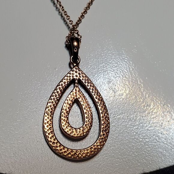 NWT Kohl's 14 Karat Rose Gold Plated Pendant - Picture 5 of 5